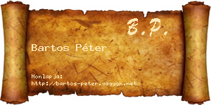 Bartos Péter névjegykártya